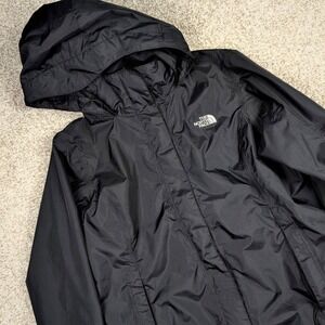 The North Face Womens DryVent Resolve Black Hooded Rain Jacket Large Waterproof